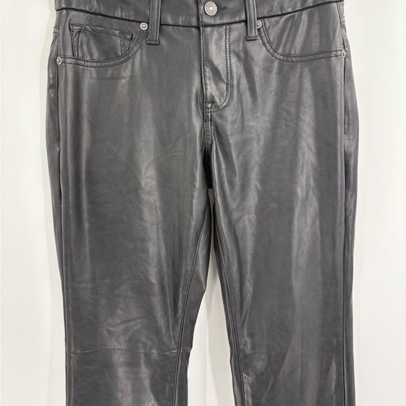 AmericanEagle outfitters black faux leather curvy classic bootcut jeans 28 short - Picture 5 of 16